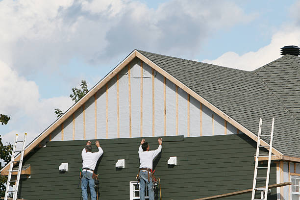 Professional Emergency Siding Repair technician working in Norwich, OH